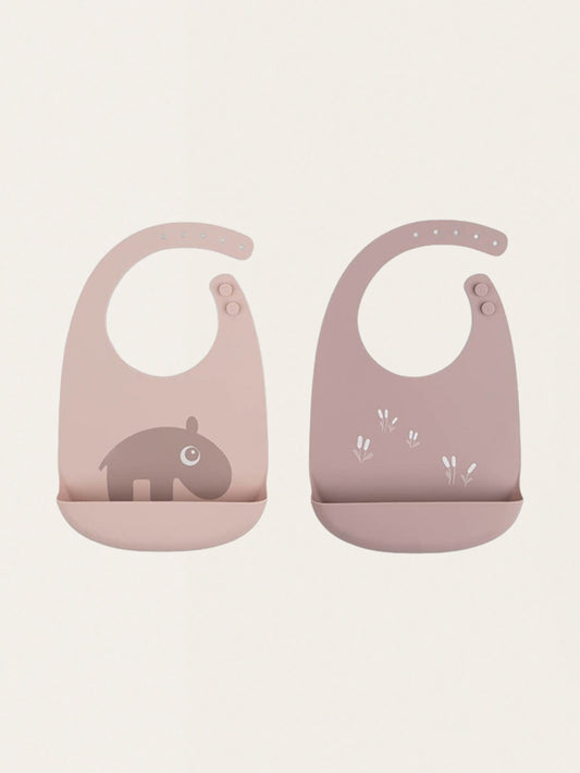 Zestaw silikonowych śliniaków 2 szt.