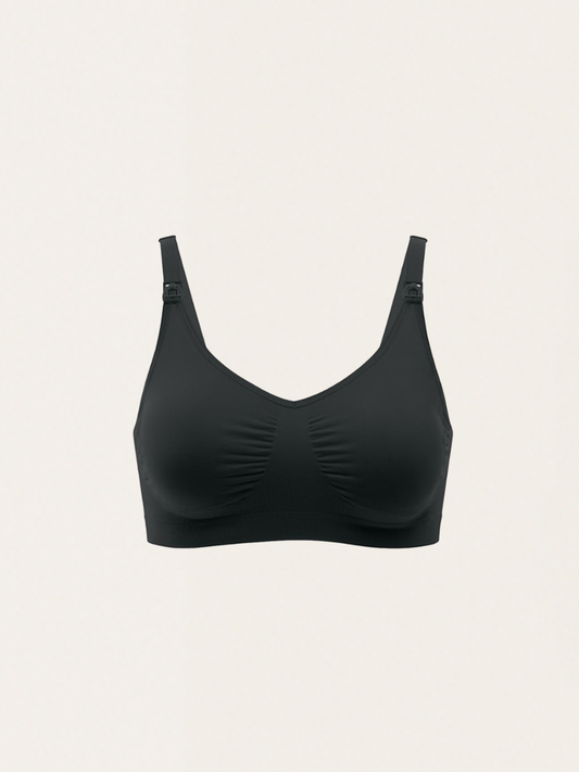 Biustonosz z łatwym dostępem na czas ciąży i karmienia black