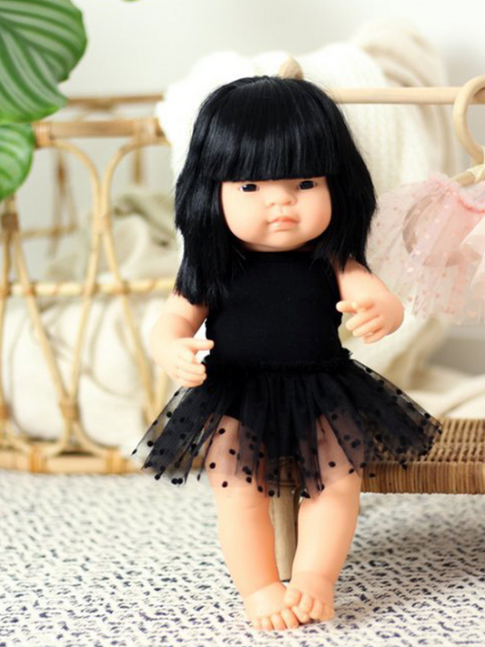 Strój baletnicy dla lalki Miniland 38 cm black