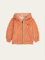 Baby-Frottee-Hoodie – orange gestreift