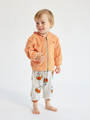 Baby-Frottee-Hoodie – orange gestreift