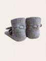 Ciepłe buciki z włoskiej wełny merino grey melange