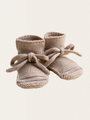 Ciepłe buciki z włoskiej wełny merino sand