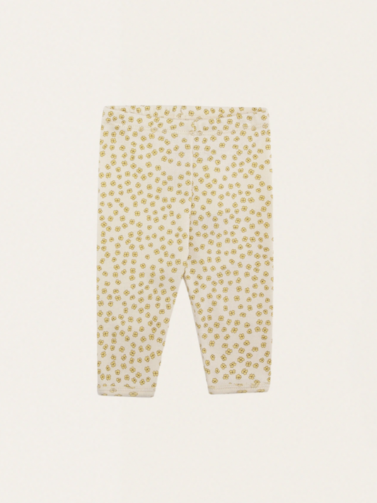 Spodenki z bawełny organicznej New Born Pants buttercup yellow