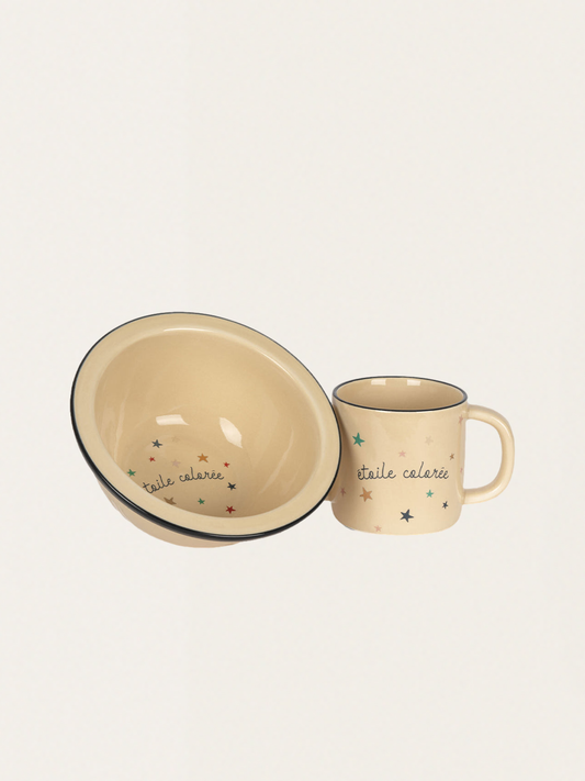 Zestaw ceramicznych naczyń