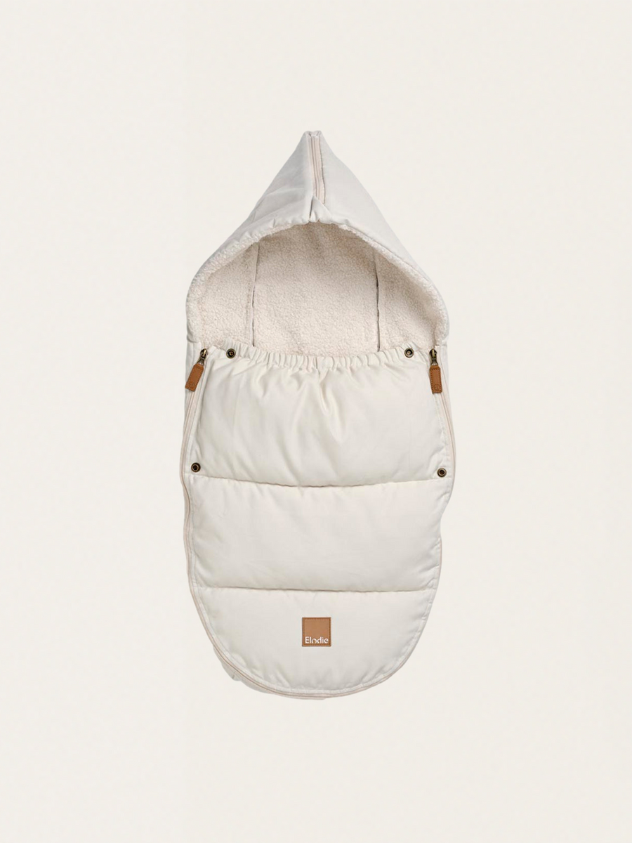 Warmer Autositz-Schlafsack, cremeweiß