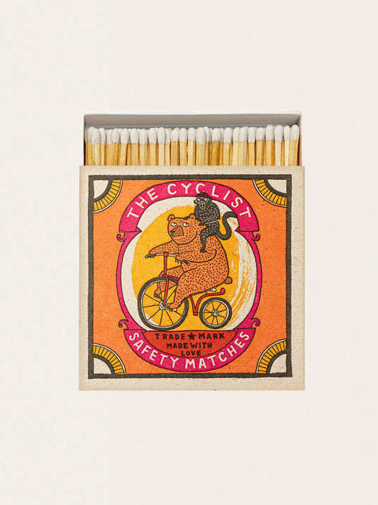 Zapałki w eleganckim pudełku vintage - The Cyclist