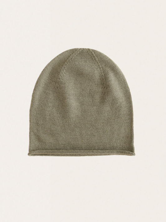 Czapka typu beanie z włoskiej wełny merino Efa Artichoke