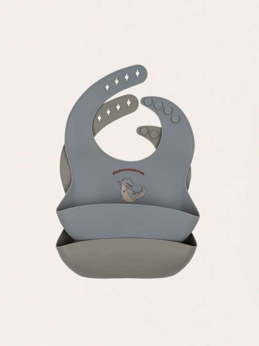 Zestaw dwóch silikonowych śliniaków