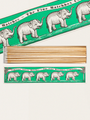 Długie zapałki w eleganckim pudełku vintage - Green Elephants