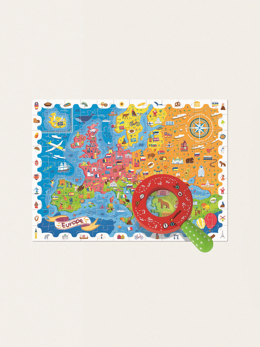 Puzzle - gra detektywistyczna - Mapa Europy