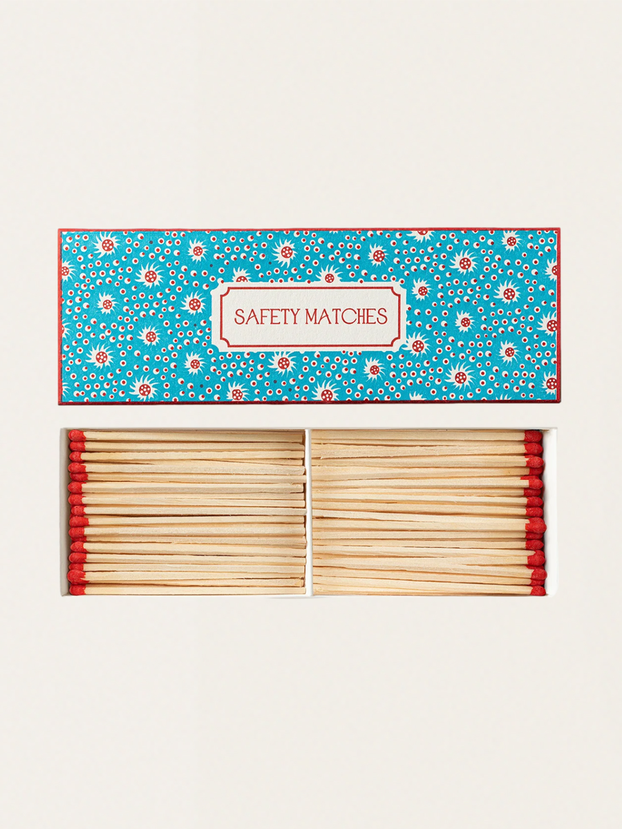 Zapałki w podwójnym eleganckim pudełku vintage - Fireworks Pattern