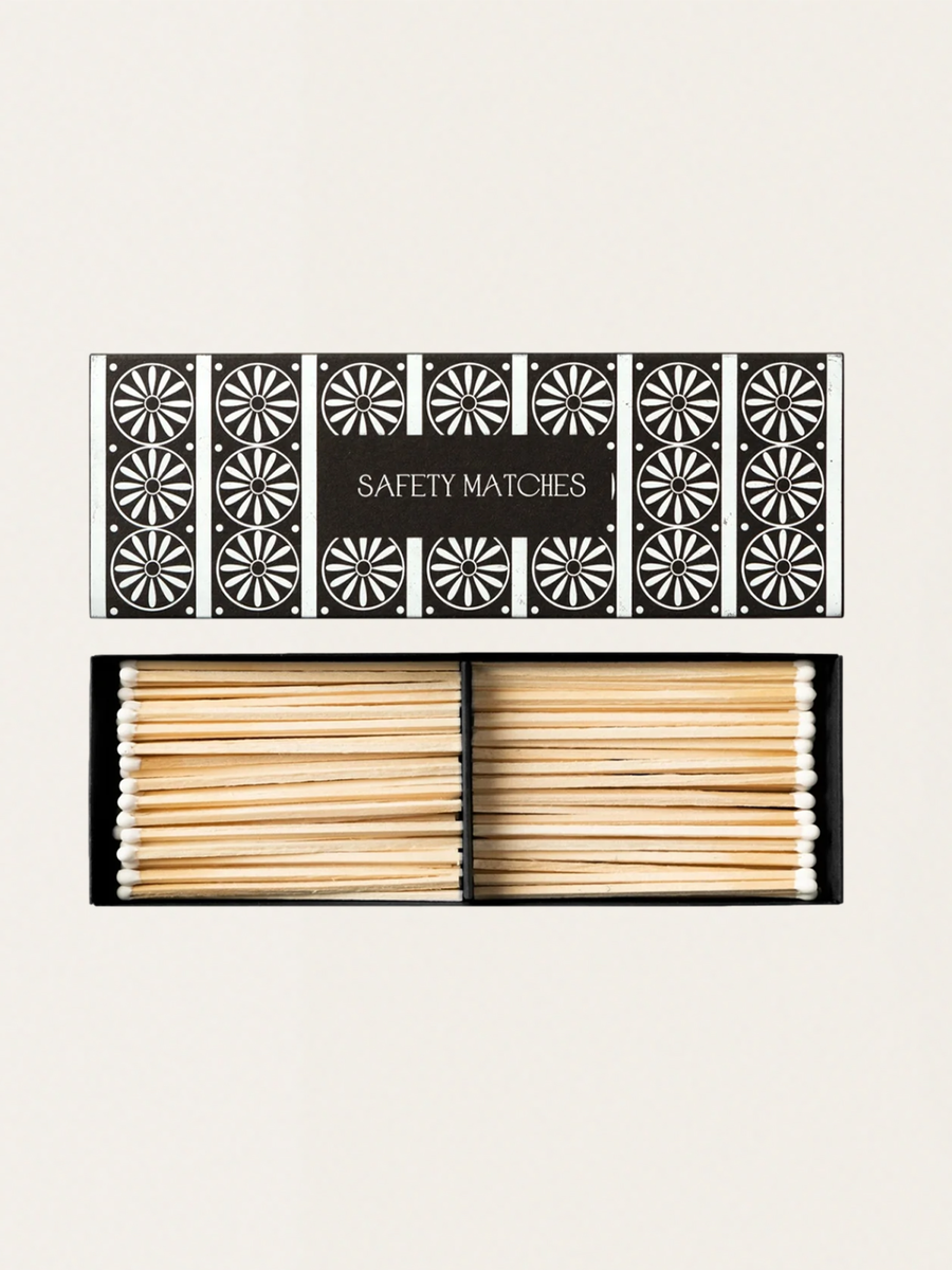 Zapałki w podwójnym eleganckim pudełku vintage - Etruscan Pattern