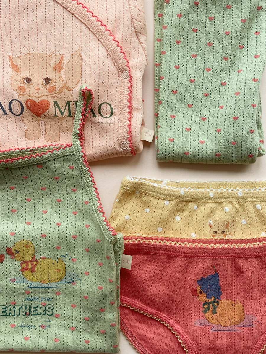 Komplet bielizny z bawełny organicznej Minnie