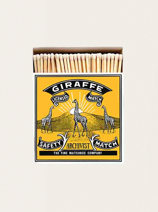 Zapałki w eleganckim pudełku vintage - Giraffe
