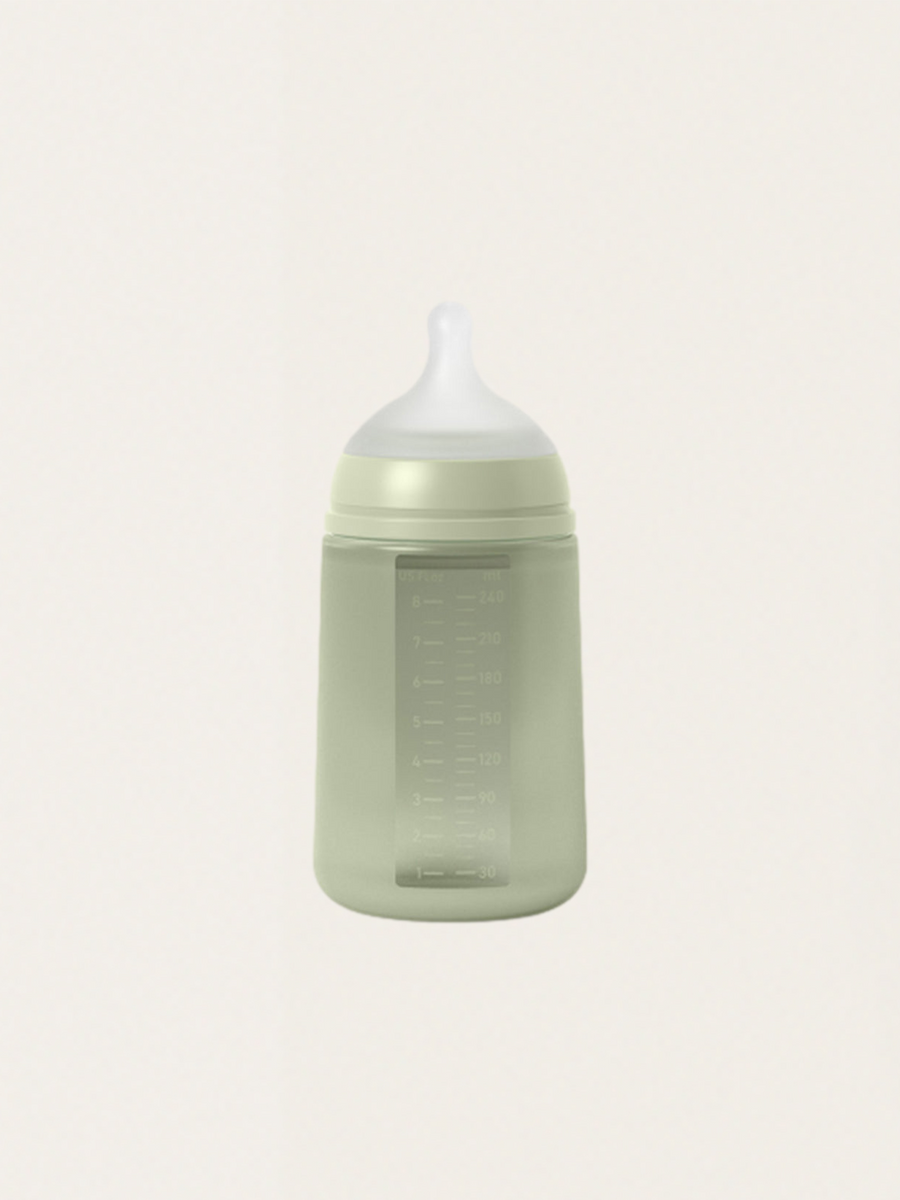 Butelka silikonowa SX PRO średni przepływ 240 ml Green