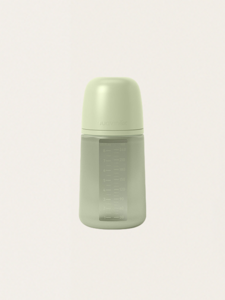 Butelka silikonowa SX PRO średni przepływ 240 ml Green
