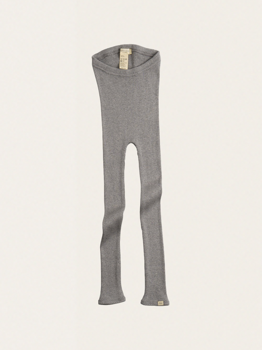 Wygodne legginsy z mieszanki bawełny i jedwabiu Bieber Grey