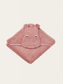 Ręcznik kąpielowy z kapturkiem 70 x 70 cm Hippo dusty raspberry