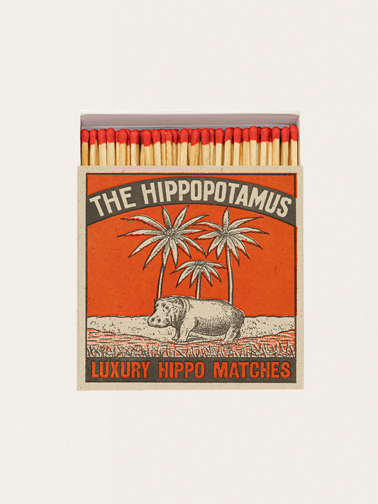 Zapałki w eleganckim pudełku vintage - Hippo