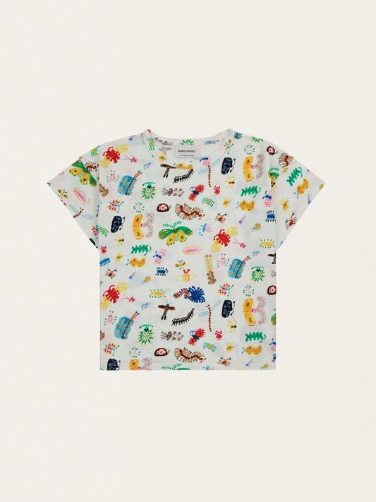 Bawełniany T-shirt Kids Funny Insects all over