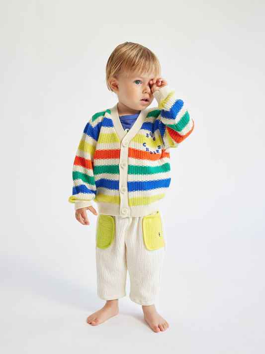 Bawełniany kardigan Baby Multicolor Stripes
