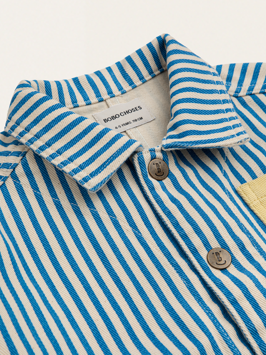 Lekka kurtka jeansowa Kids Striped Color Block