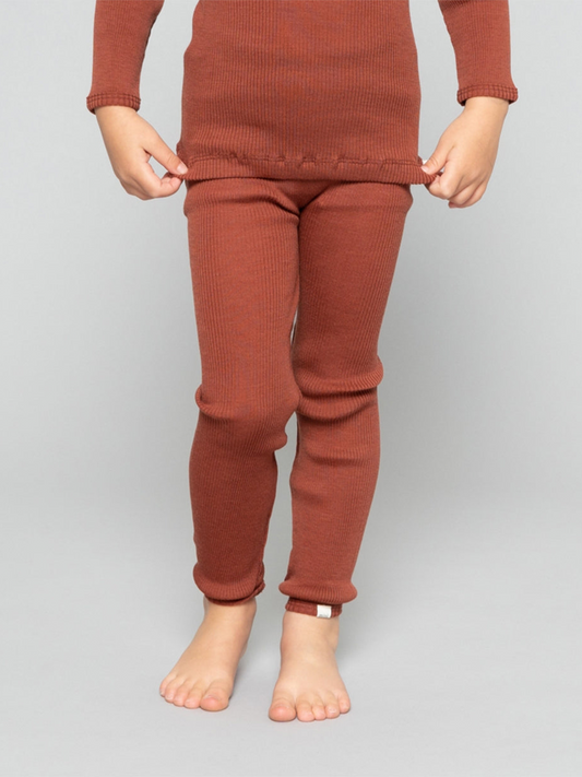 Ciepłe legginsy z wełny merino Rhubarb