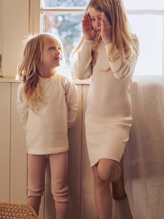 Ciepłe legginsy z wełny merino Sand