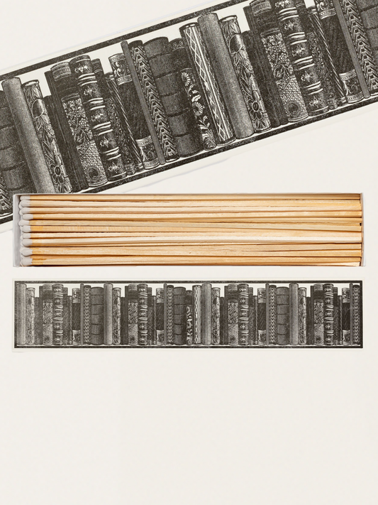 Długie zapałki w eleganckim pudełku vintage - Long Library