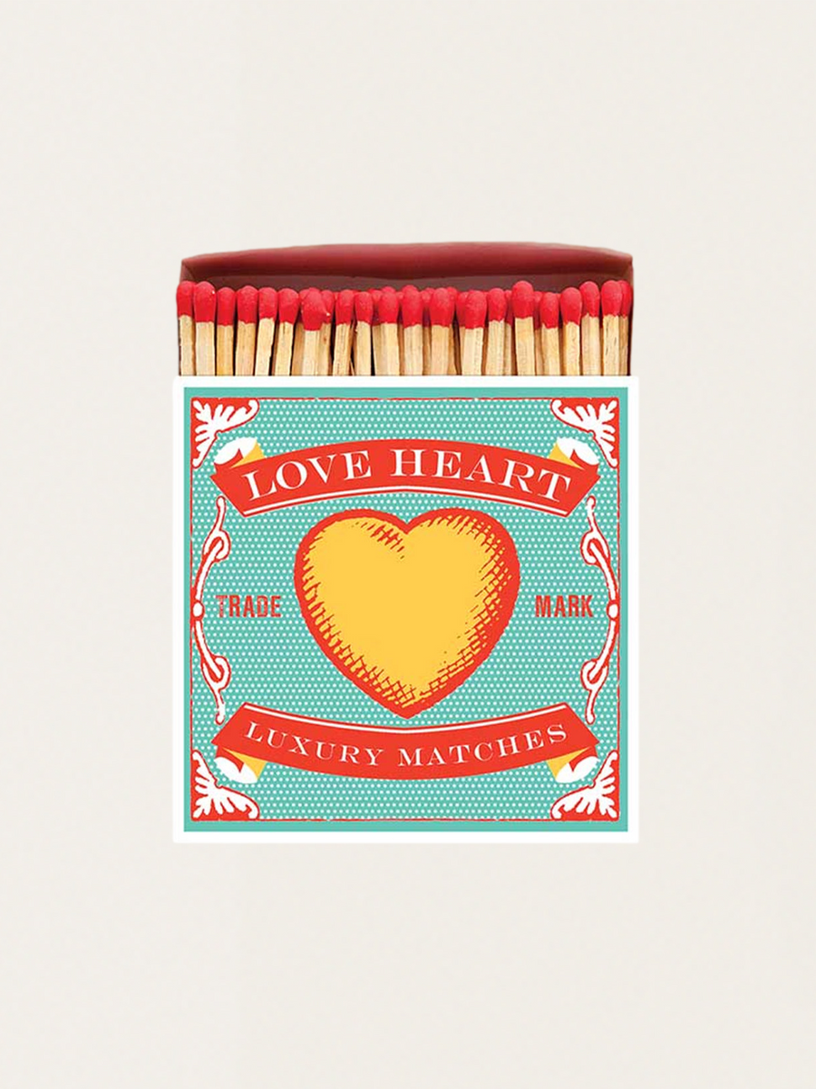 Zapałki w eleganckim pudełku vintage - Love Heart