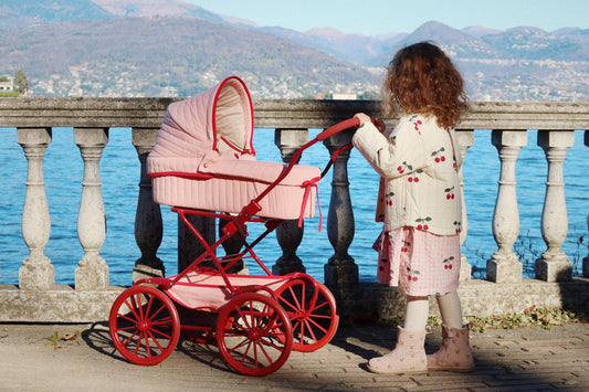 Wózek vintage dla lalek Doll Pram Mellow Rose