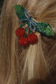 Koralikowe spinki do włosów Cherry 2 szt.