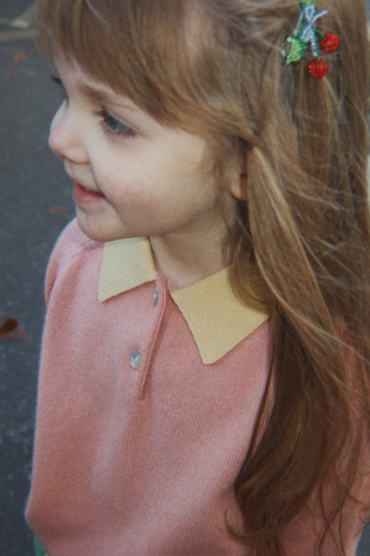 Koralikowe spinki do włosów Cherry 2 szt.