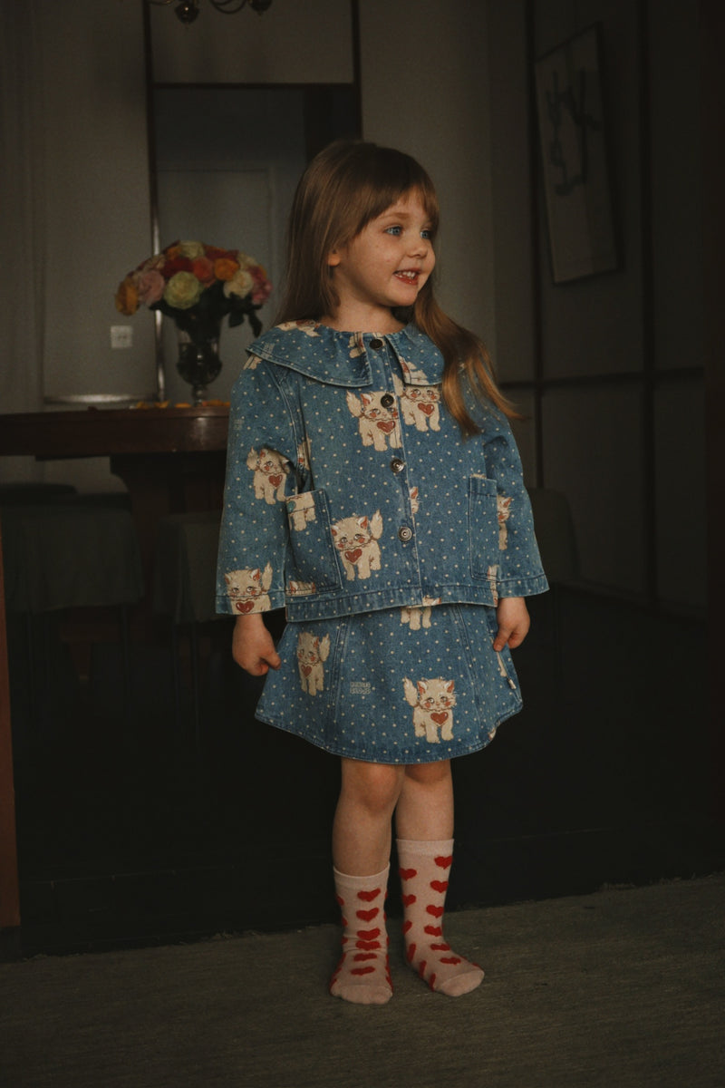 Bawełniane skarpetki Jacquard Heart 2-pak