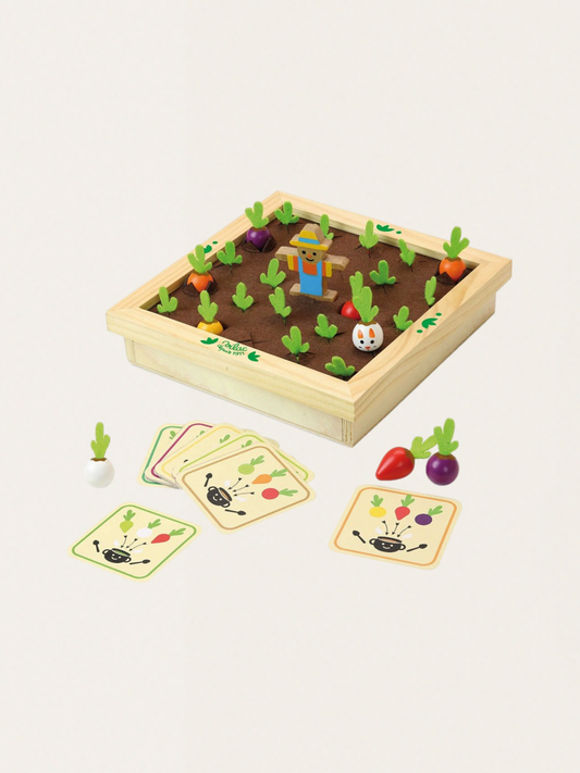 Drewniana gra pamięciowa - ogródek warzywny