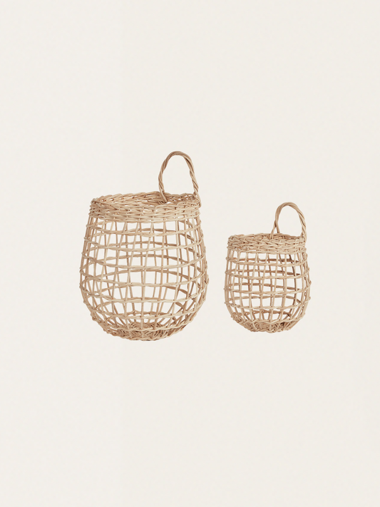 Zestaw rattanowych koszy - Onion Basket Duo