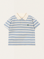 Bawełniana koszulka polo Spotty Stripe Ciel