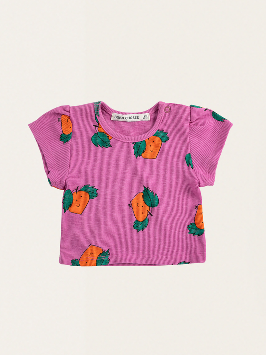 Bawełniany T-shirt Baby Tangerine all over