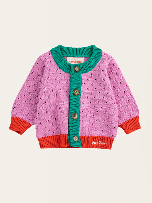 Bawełniany kardigan Baby Color Block