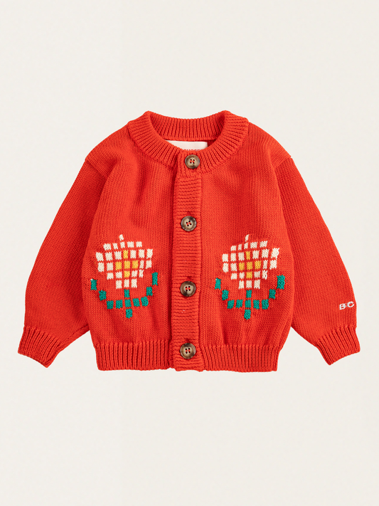Bawełniany kardigan Baby Pixel Daisy