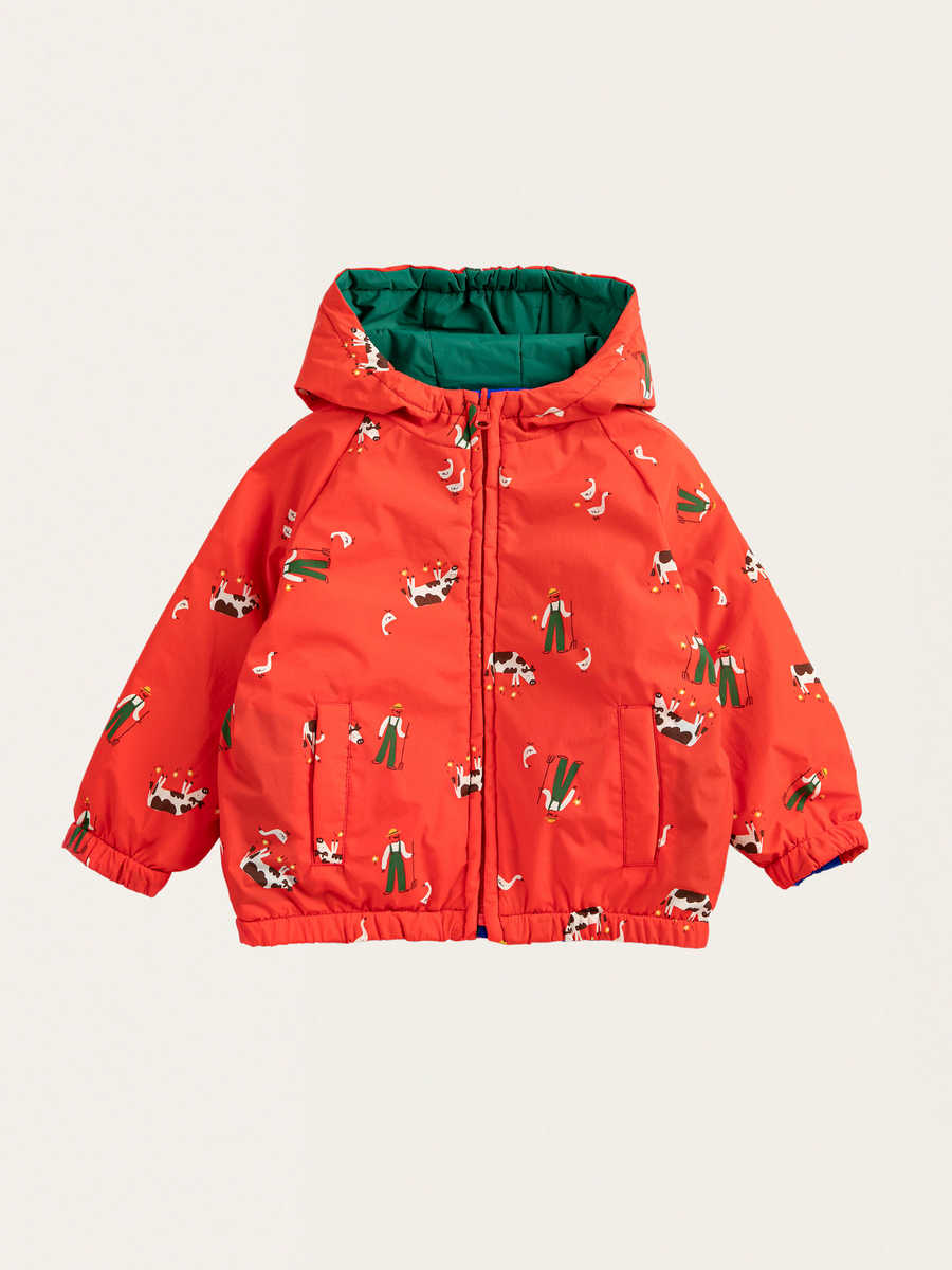 Lekka dwustronna kurtka Baby Farm Adventure all over