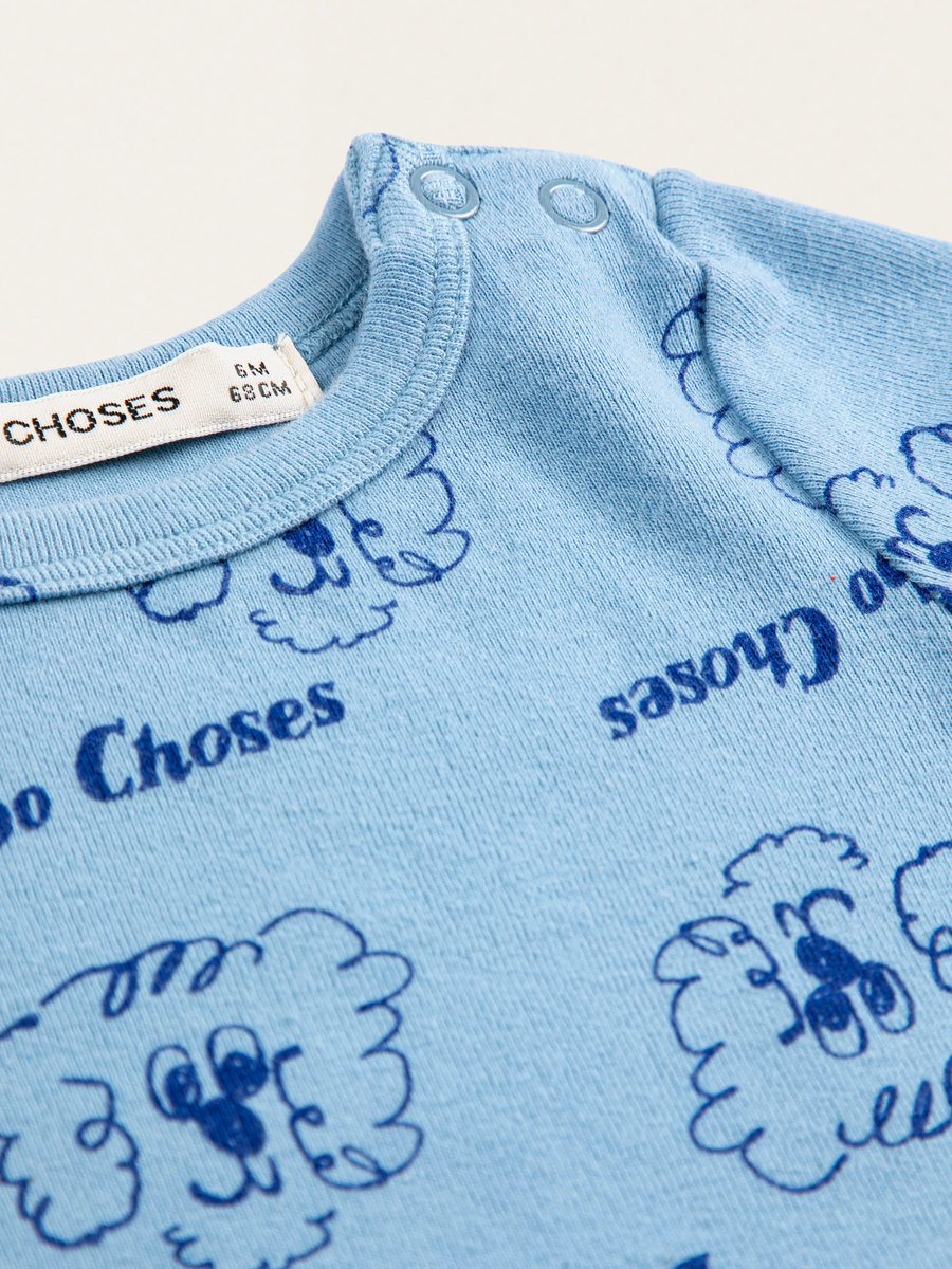 Bawełniane body z długim rękawem Pickles The Dog all over