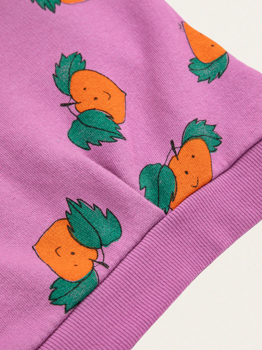 Bawełniana krótka bluza Kids Tangerine all over