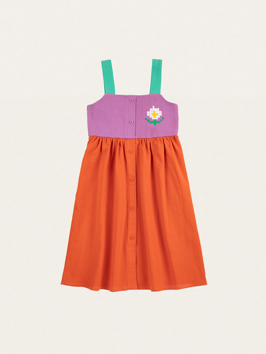 Bawełniana sukienka tkana Kids Pixel Daisy