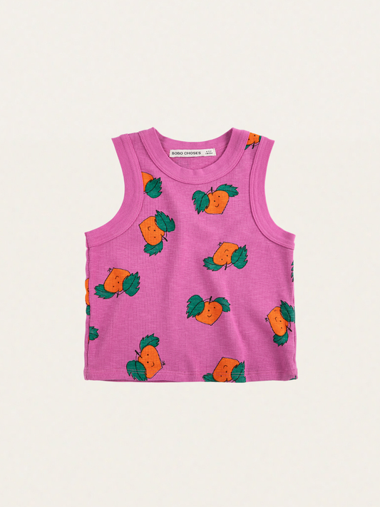 Bawełniany tank top Kids Tangerine all over
