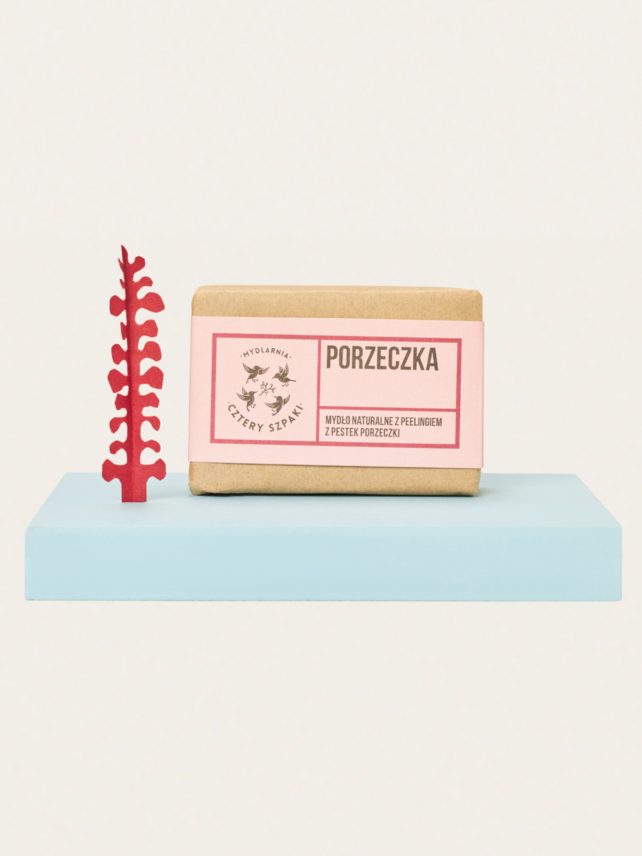 Naturalne mydło peelingujące Porzeczka