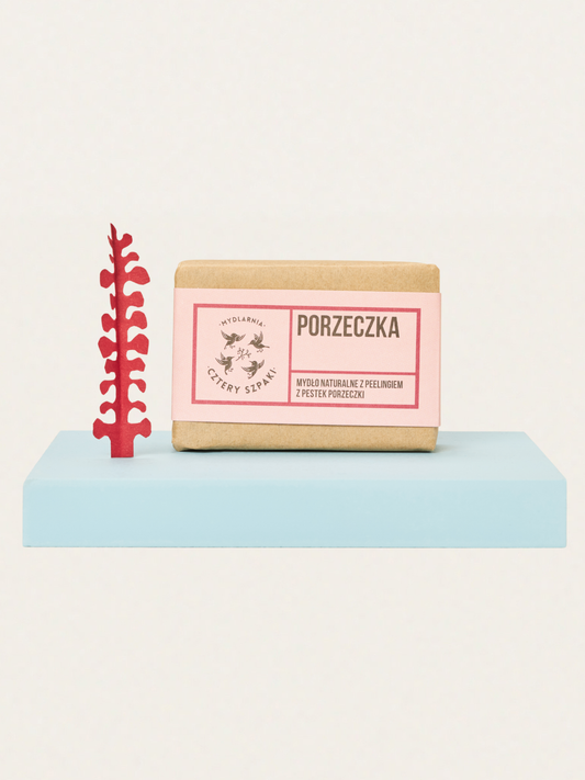 Naturalne mydło peelingujące Porzeczka