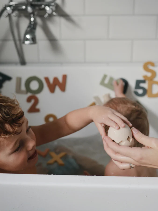 Zestaw silikonowych zabawek do kąpieli 4 szt. Dino