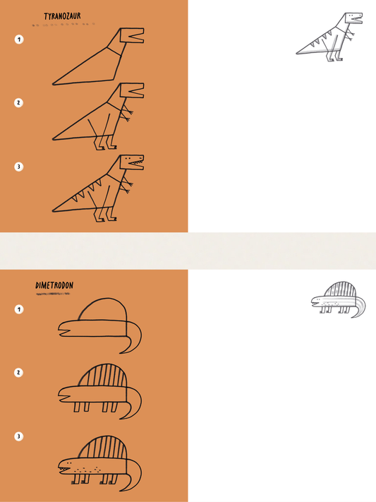 Umiem rysować jeszcze więcej dinozaurów